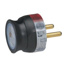 Вилка прямая пл ЭЛИУМ без заземления черный 16 А