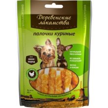 Деревенские лакомства для собак мини-пород палочки куриные, 60 гр