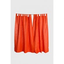 Комплект льняных штор Василиса на петлях 145х180см оранжевые