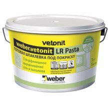 Шпаклевка weber.vetonit LR Pasta на полимерной основе, готовая, финишная, 5 кг