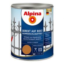 Краска по металлу и ржавчине Alpina гладкая 0,75 л